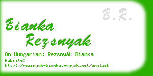 bianka rezsnyak business card